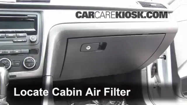 2012 Volkswagen Passat S 2.5L 5 Cyl. Sedan (4 Door) Filtre à air (intérieur) Changement